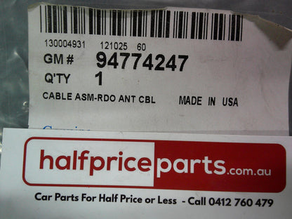 Holden RG Colorado Genuine Antenna AM/FM IP Cable New Part