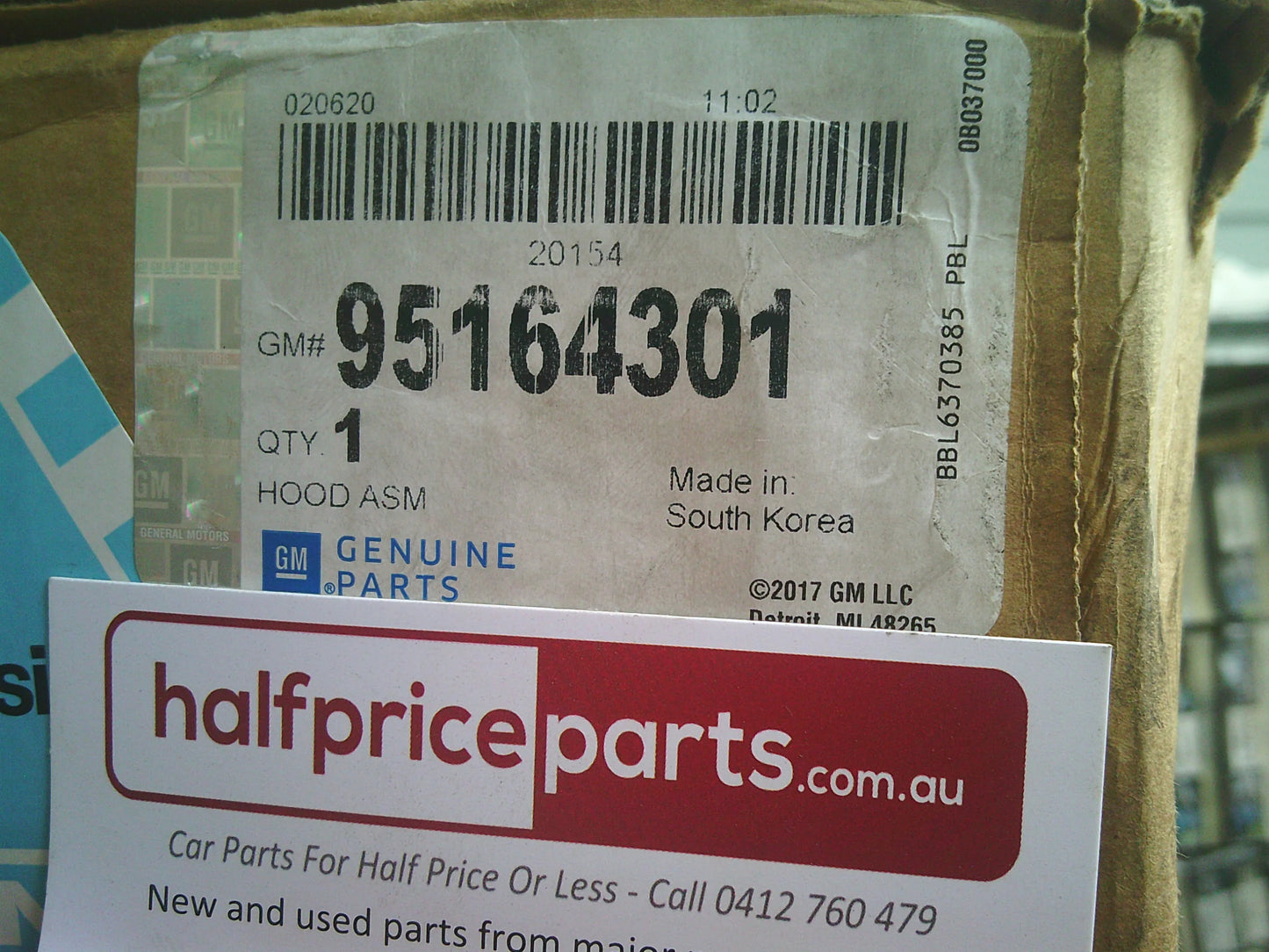 Holden TK Barina 5Door/3 Door Genuine Bonnet Assembly (Unpainted) New Part