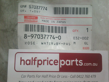 Holden Jackaroo Genuine Heater Water By-Pass Hose - New Part