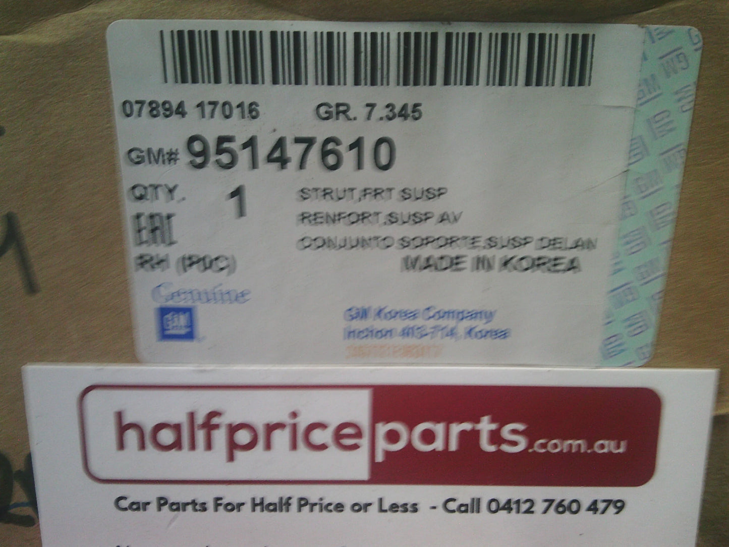 Holden CG Captiva 5/7 Genuine Right Hand Front Strut Assembly New Part