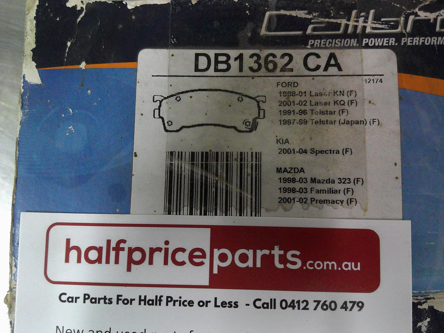 Calibre Front Brake Pads Suits Ford Laser/Mondeo/Mazda 323 Astina/Premacy/Kia Spectra New Part