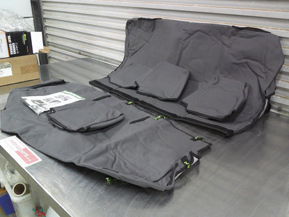 Ironman Custom Rear Canvas Seat Covers Suits Toyota 70 Series Dual Cab Landcruiser New Part