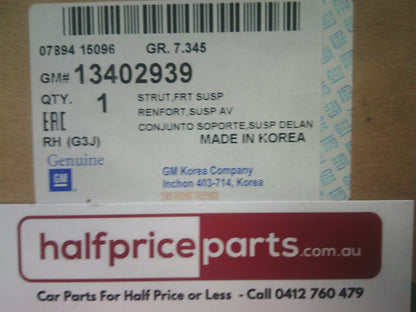 Holden JG/JH Cruze Genuine Right Hand Front Shock Absorber New Part
