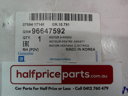 Holden EP Epica Genuine Right Hand Rear Window Regulator Motor New Part