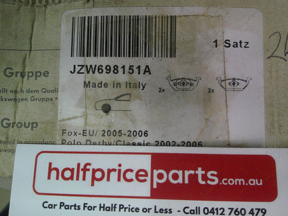 Audi A1/A3/Skoda Fabia/VW Beetle/Bora/Golf/Polo Genuine Front Disc Brake Pad Set New Part