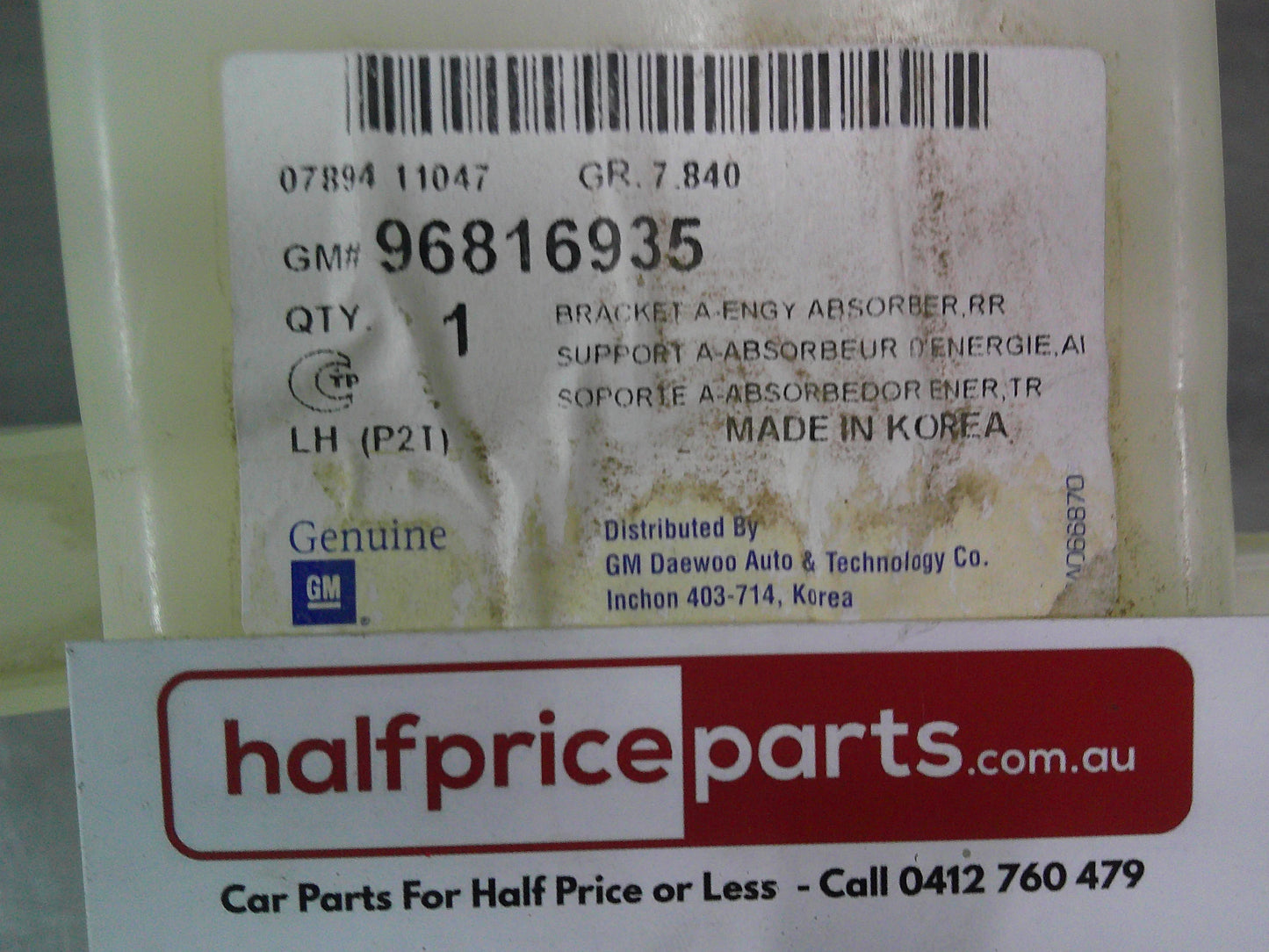 Holden TK Barina Hatch Genuine Left Hand Rear  Bumper Bracket New Part