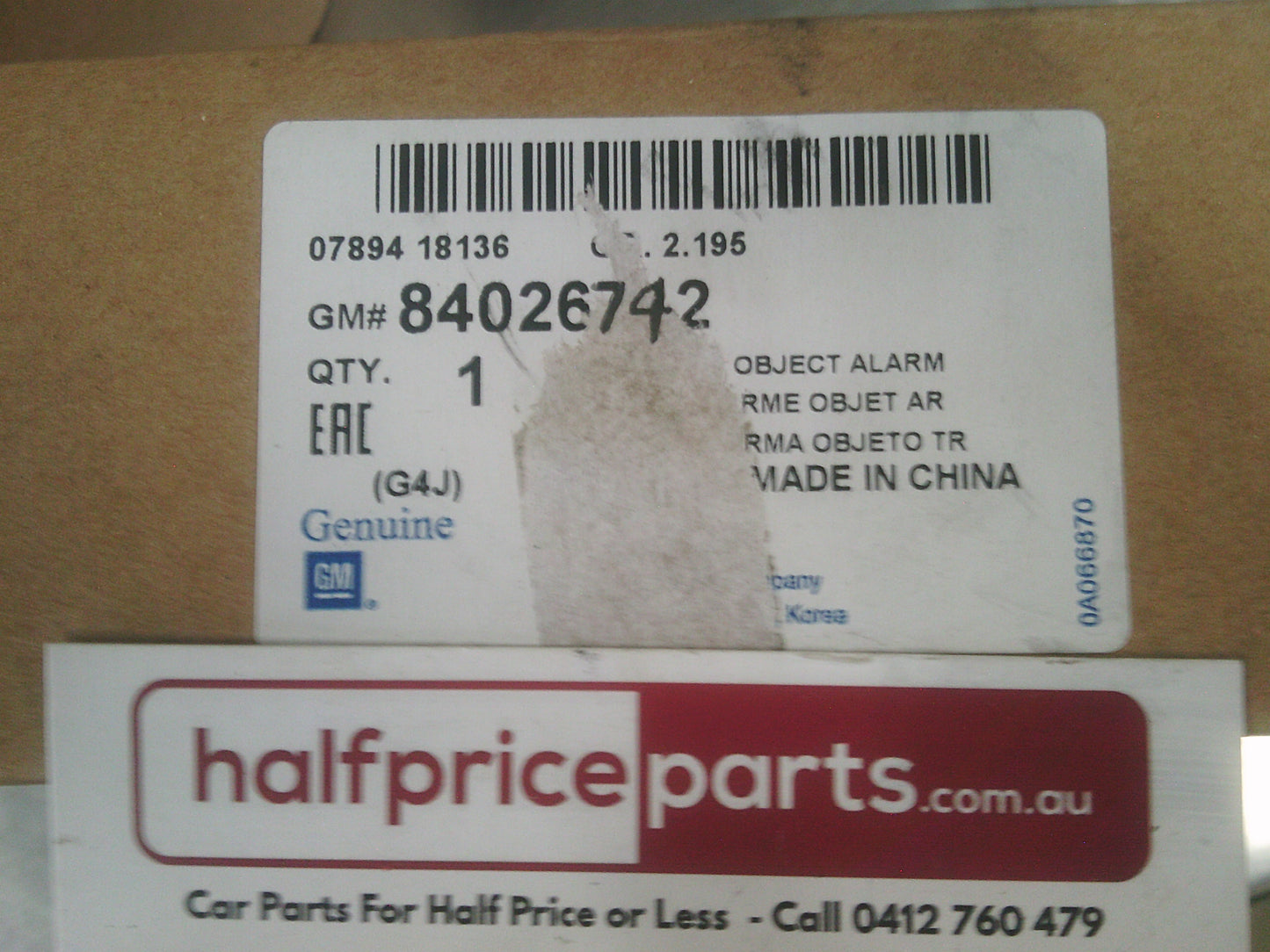 Holden Astra BK/BL Hatch Genuine Rear Parking Sensor Module New Part