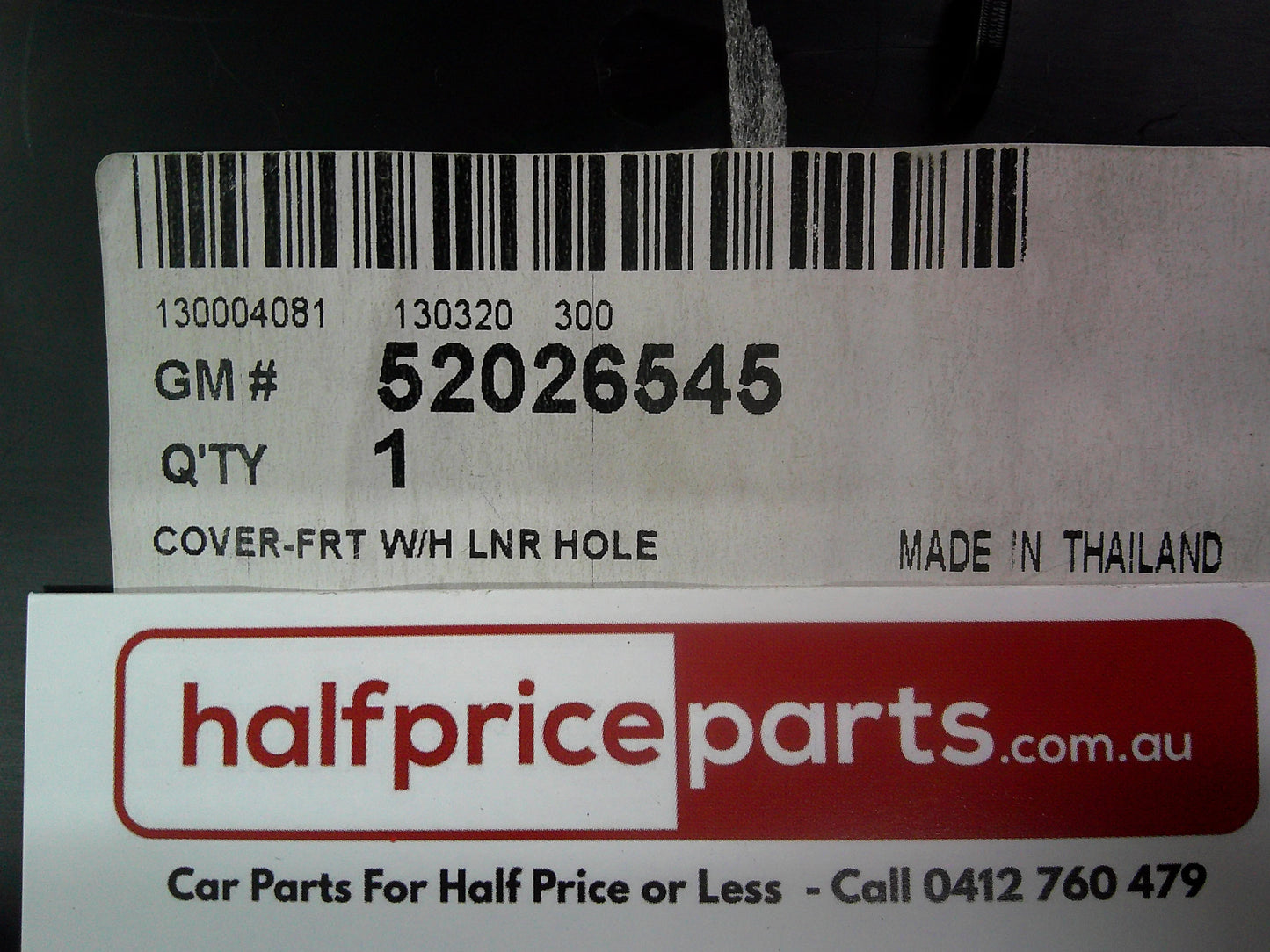 Holden RG Trailblazer Genuine Front Left Hand Guard Liner Trim Hole New Part