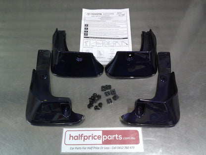 Toyota Aurion/Camry Genuine Front And Rear Mudguard Set With Fitting Kit (Factory Dark Blue Mica) New Part