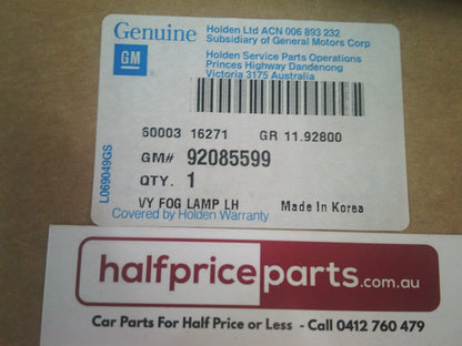 Holden VY Calais/Berlina Genuine Left Hand Front Fog Light New Part