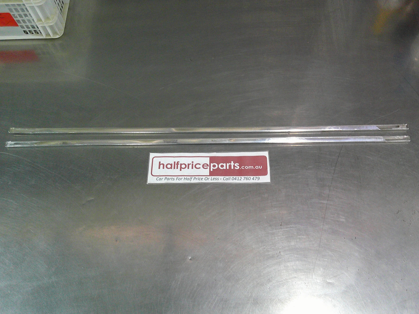 Holden JB/JD Camira Genuine Chrome Rear Door Outer Moulding (Sold As Pair Only) New Part