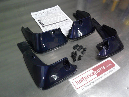 Toyota Aurion/Camry Genuine Front And Rear Mudguard Set With Fitting Kit (Factory Dark Blue Mica) New Part