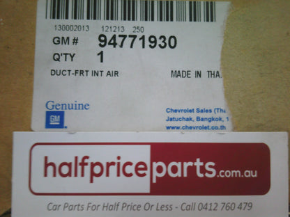 Holden Trailblazer Genuine Front Air Intake System Duct - New Part