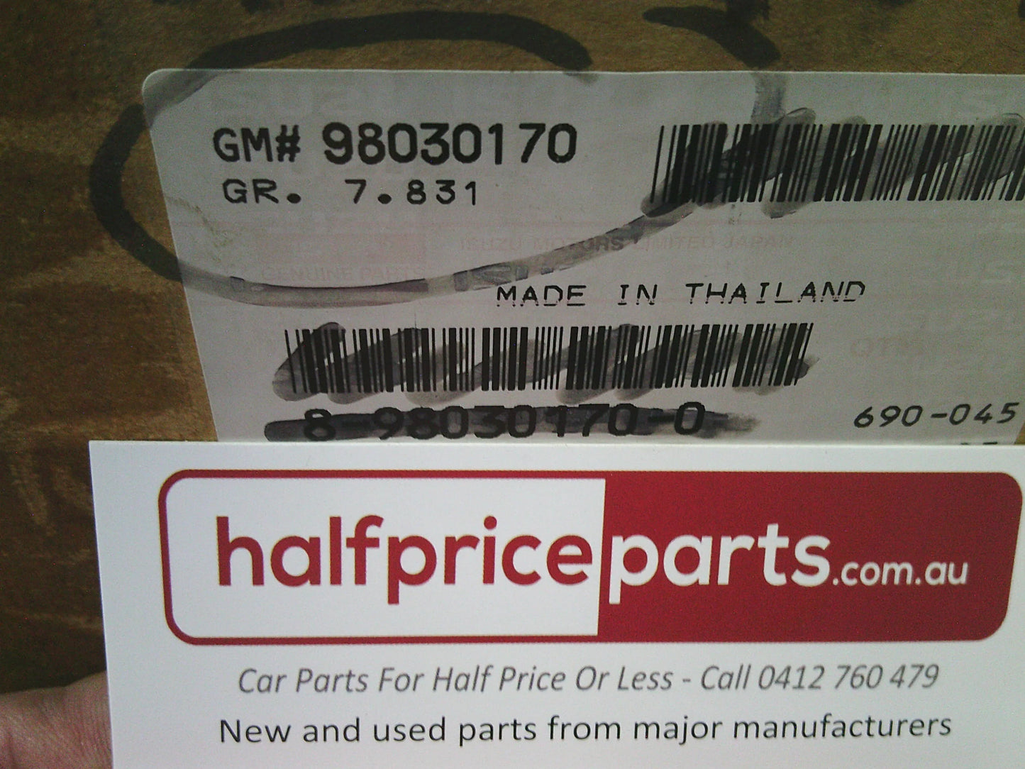 Holden RC Colorado Genuine Rear Bar Reinforcement New Part