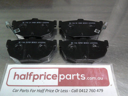 Bendex Rear Brake Pads Set Suits Ford Corsair/Hyundai Elantra/Coupe/Lantra/Tiburon/Kia Cerato/Nissan Maxima New Part