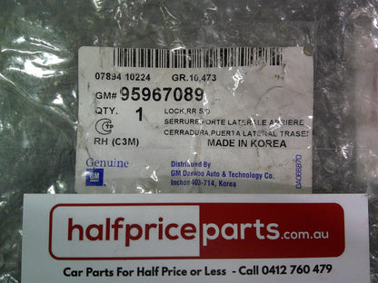 Holden MJ Barina Spark Genuine Rear Right Door Lock Actuator New Part