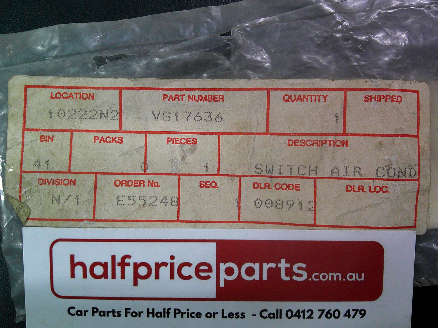 Holden Genuine Air Conditioning Switch New Part