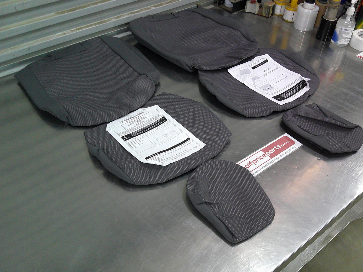 Toyota Prado 150 GX/GXL Genuine 3rd Row Seat Covers (Grey Fabric) New Part