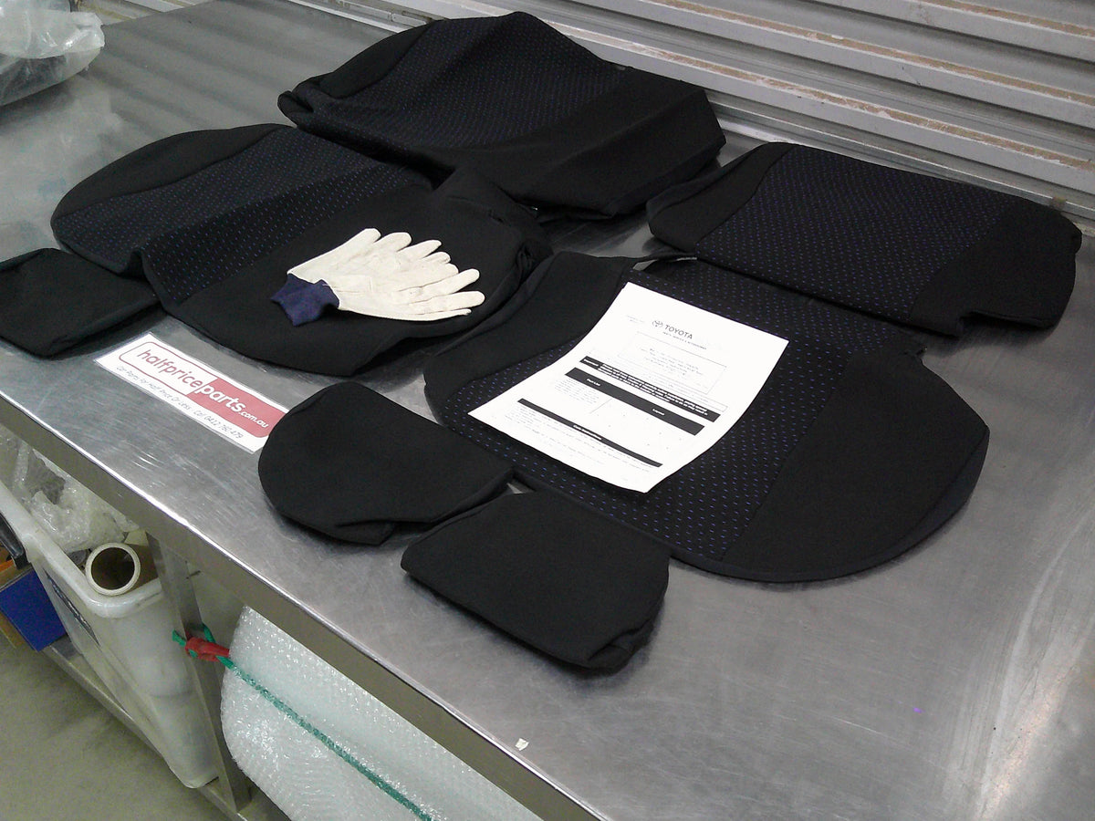 Toyota Corolla Genuine Rear Seat Covers (Black Fabric) New Part