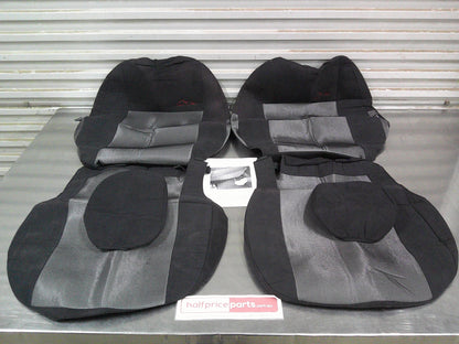 Suede Front Seat Covers Air Bag Compatible Suits Toyota Kluger (Tow Tone) New Part
