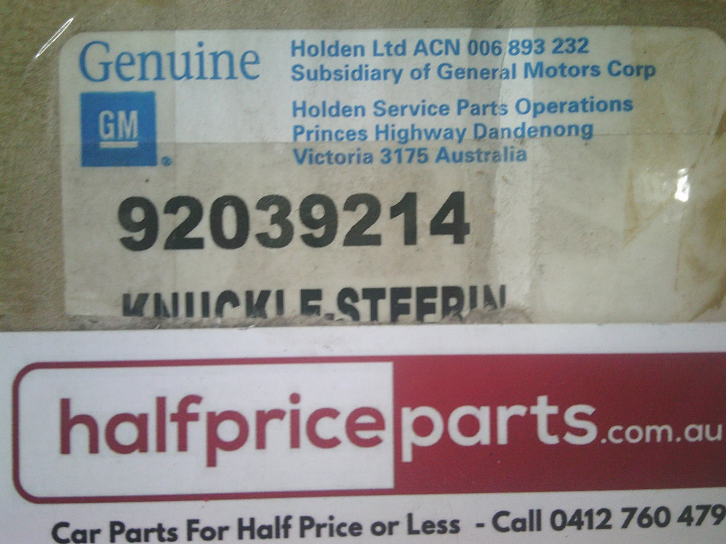 Holden VR/VS Commodore Genuine Right Hand Front Steering Knuckle New Part.