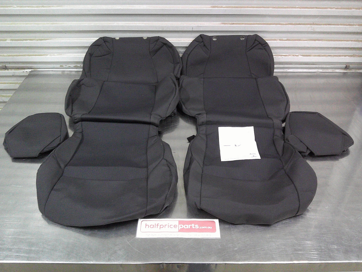 Toyota Corolla Hatch Back Genuine Front Fabric Seat Covers (Grey Fabric) New Part