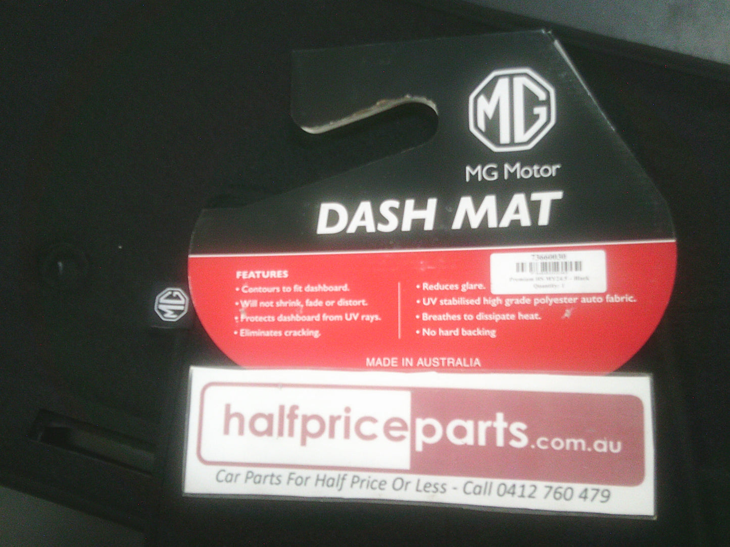 MG HS Genuine Black Dash Mat New Part