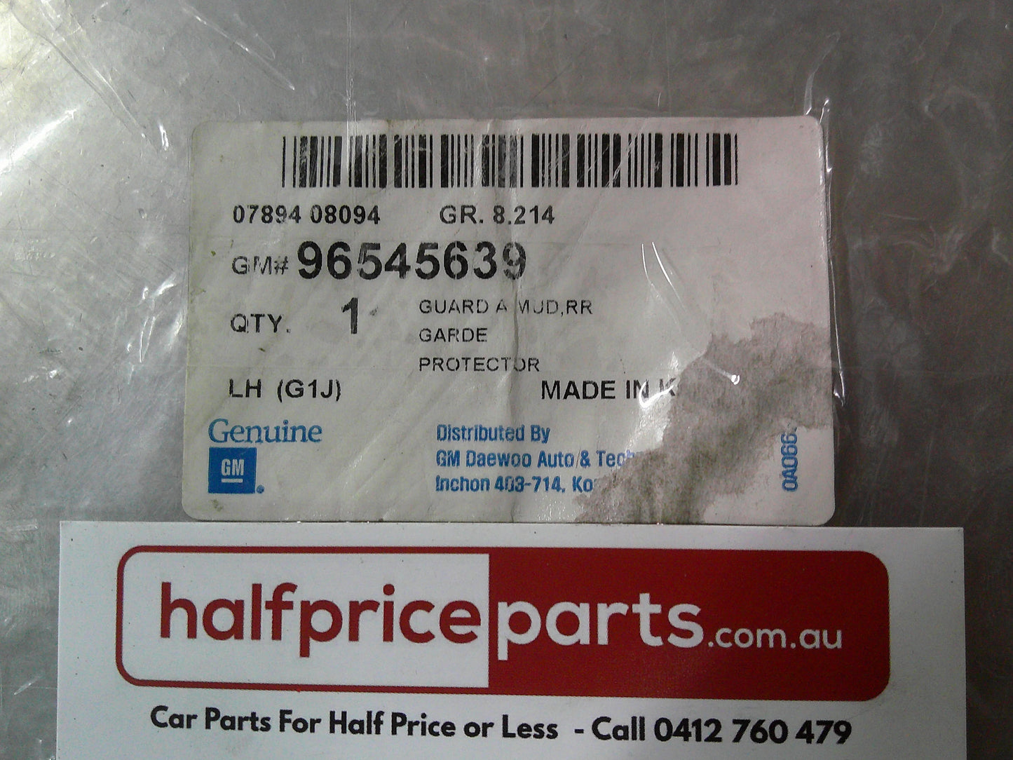 Holden JF Viva Genuine Left & Right Hand Front Mud Flaps Only New Part