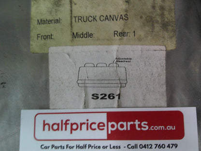 Truckie's 2nd Row Canvas Bench Seat Cover Suits Toyota Hilux With Head Rest New Part
