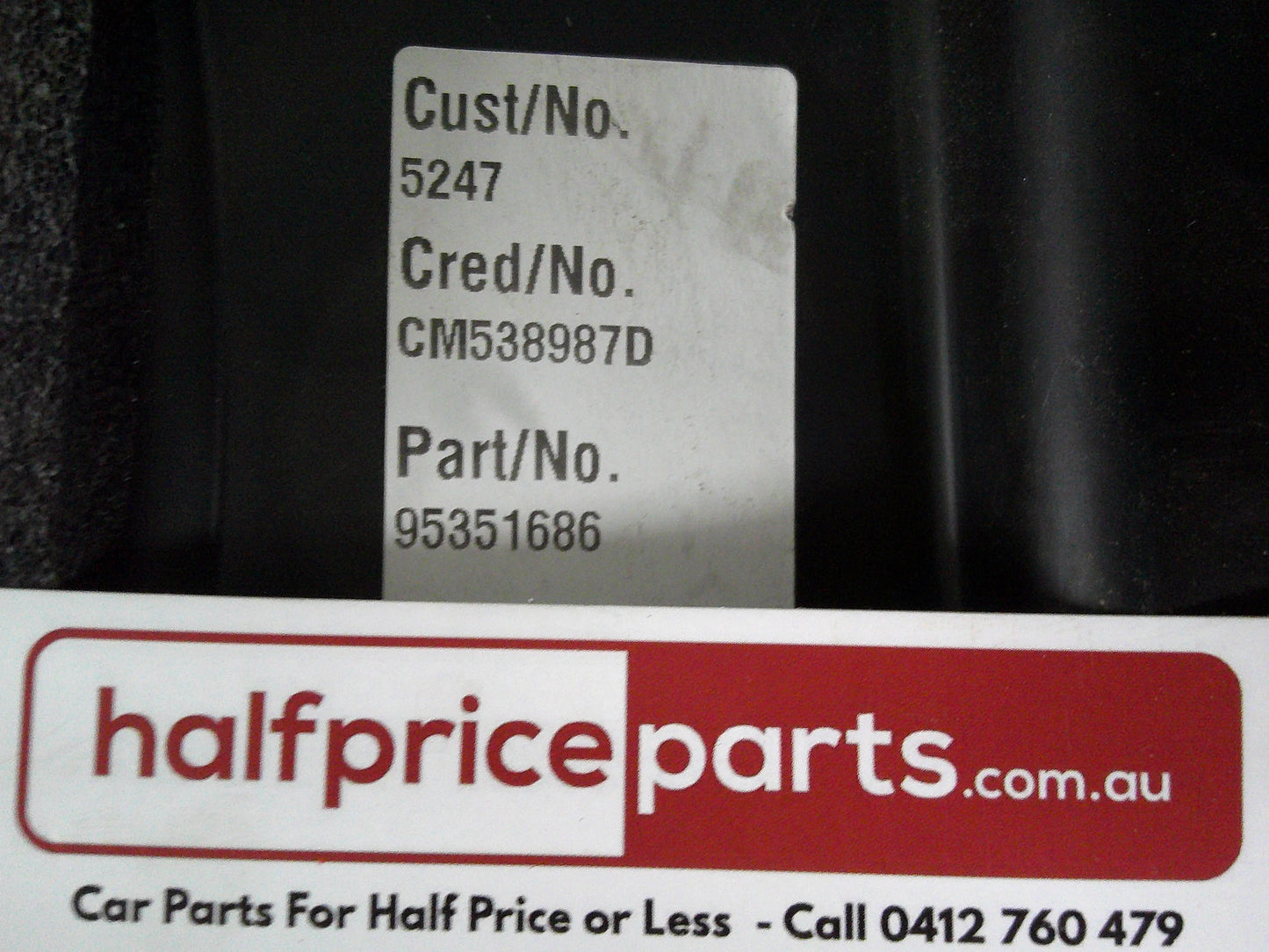 Holden TM Barina Genuine Right Hand Front Lower Radiator Air Guide New Part