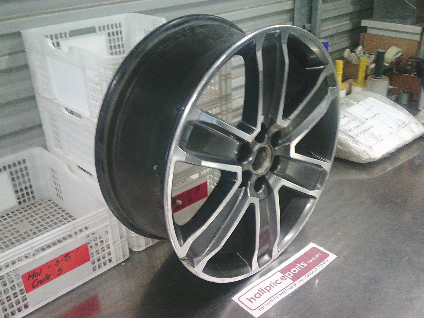 Holden Acadia Alloy Rim 20x8J (Suits Repair And Paint) (Black And Gray) Used Part
