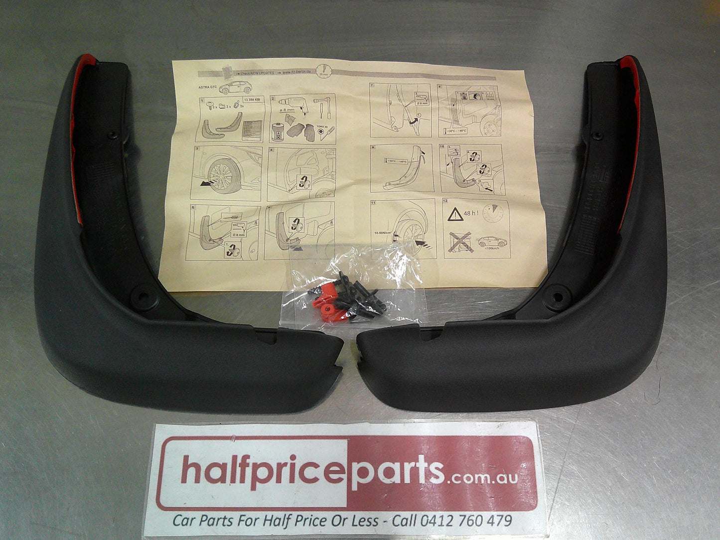 Holden PJ Astra Genuine Front Mud Flap Set With Fitting Kit New Part