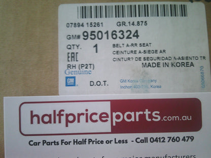Holden TK Barina Genuine Right Hand Rear Seat Belt Assembly New Part
