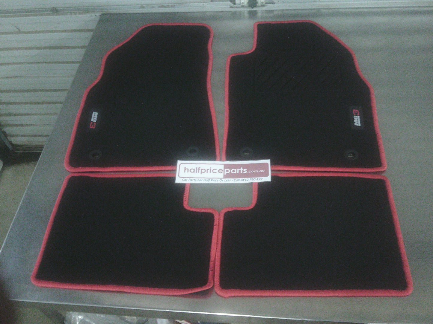 MG MG3 Genuine Red/Black Carpet Floor Mats New Part