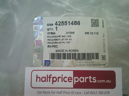 Holden CG Captiva Genuine Right Hand Lower Outer Door Moulding New Part