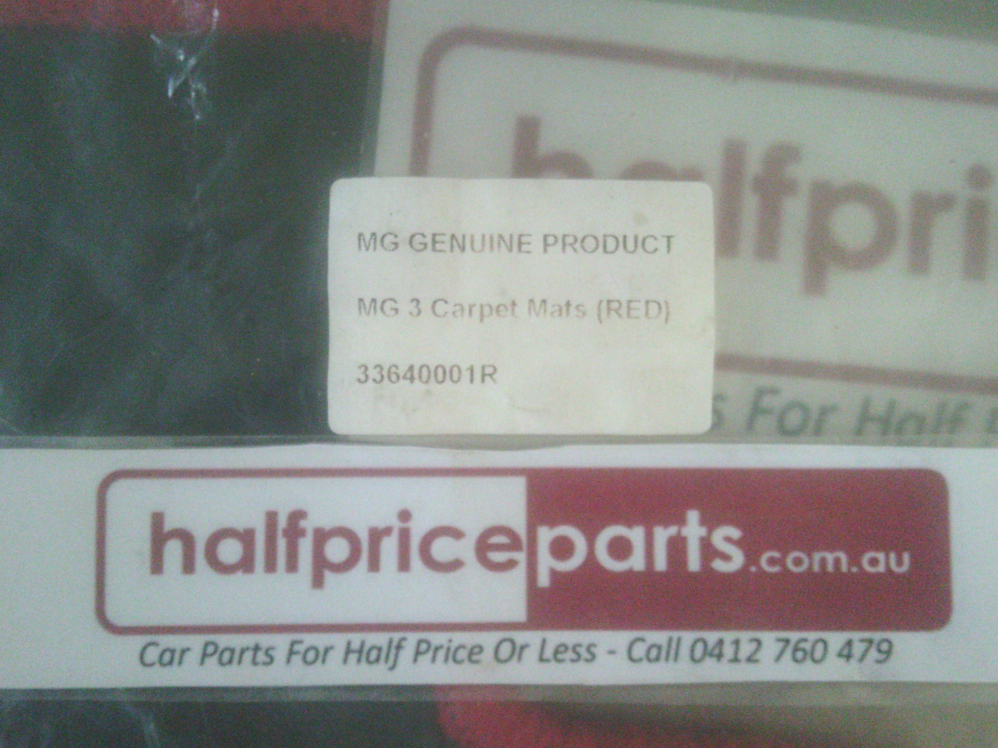 MG MG3 Genuine Red/Black Carpet Floor Mats New Part