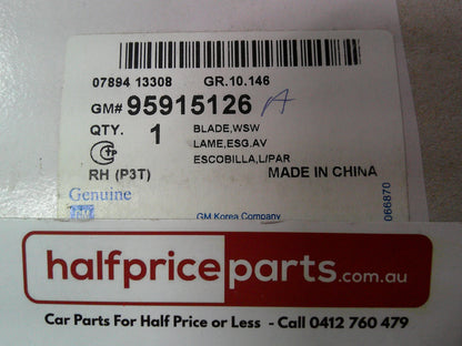 Holden TJ Trax Genuine Right Hand (Drivers) Front Wiper New Part