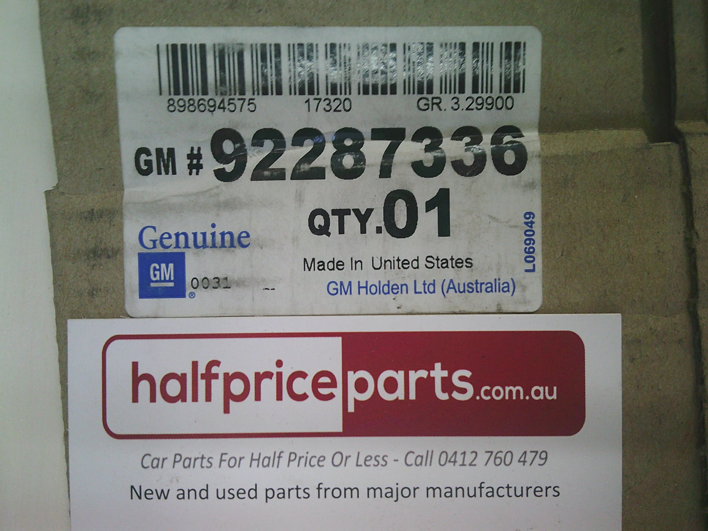 Holden VF Commodore Genuine Left Hand Bonnet Decal New Part