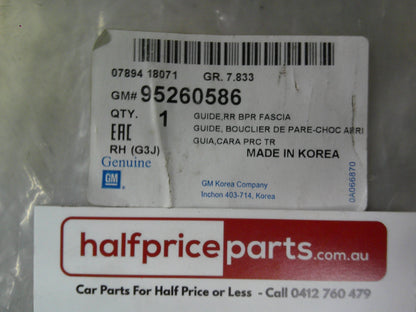 Holden JH Cruze Series II Genuine Right Hand Rear Bumper Fascia Guide New Part