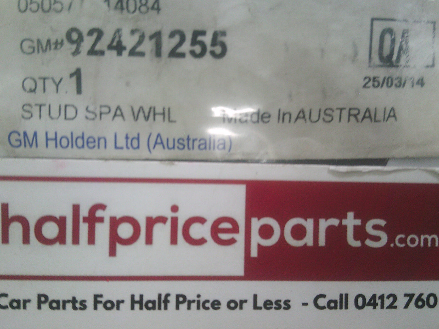 Holden VF Commodore/WN Caprice Genuine Spare Wheel Storage Tray Stud New Part