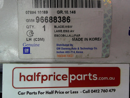 Holden MJ Barina Spark Genuine Front Left (Passenger) Windshield Wiper New Part