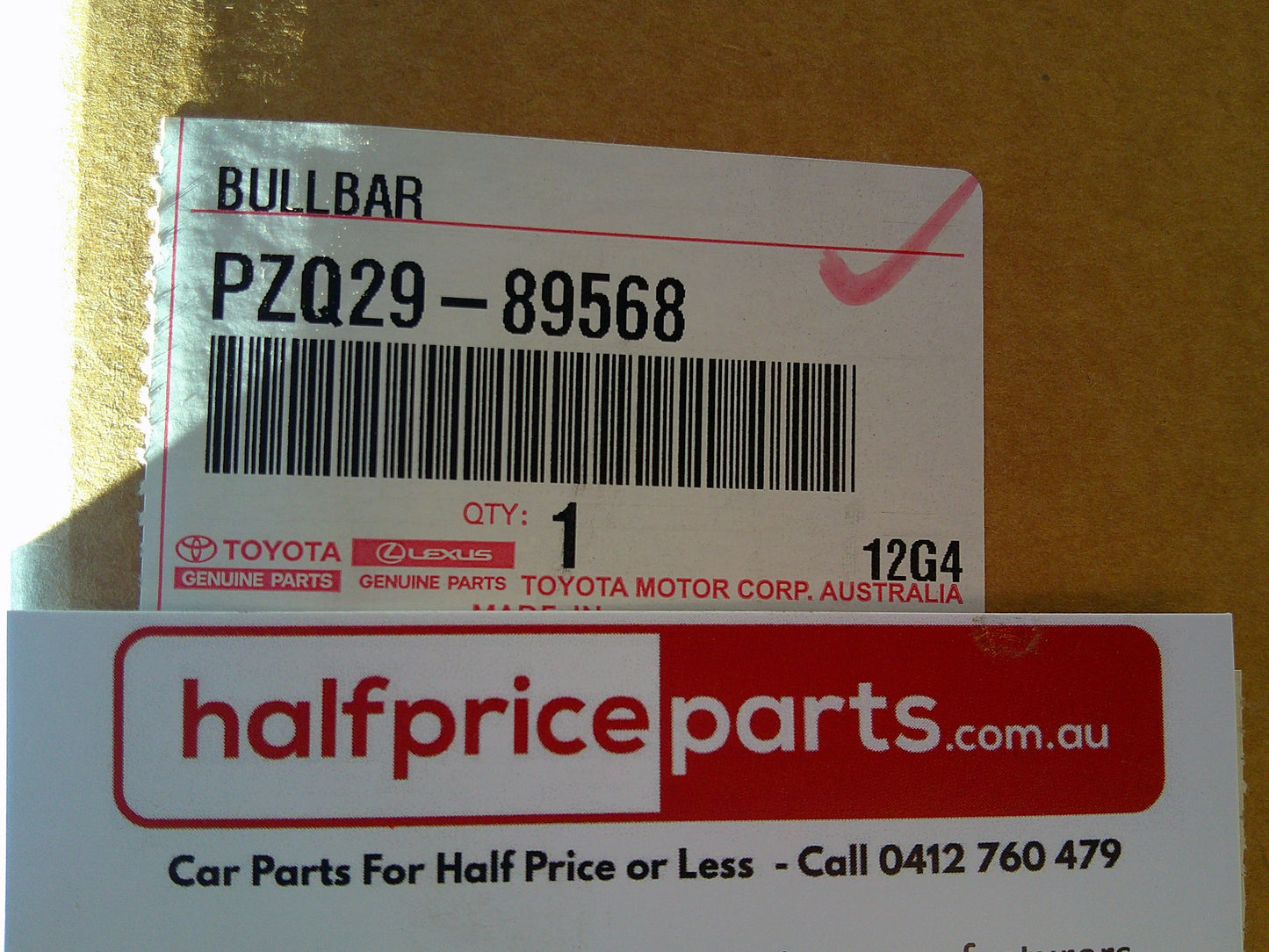 Toyota Hilux Rogue 4x4 Dual Cab Genuine Steel Bull Bar With Day Time Running Lights (Complete Kit New Part