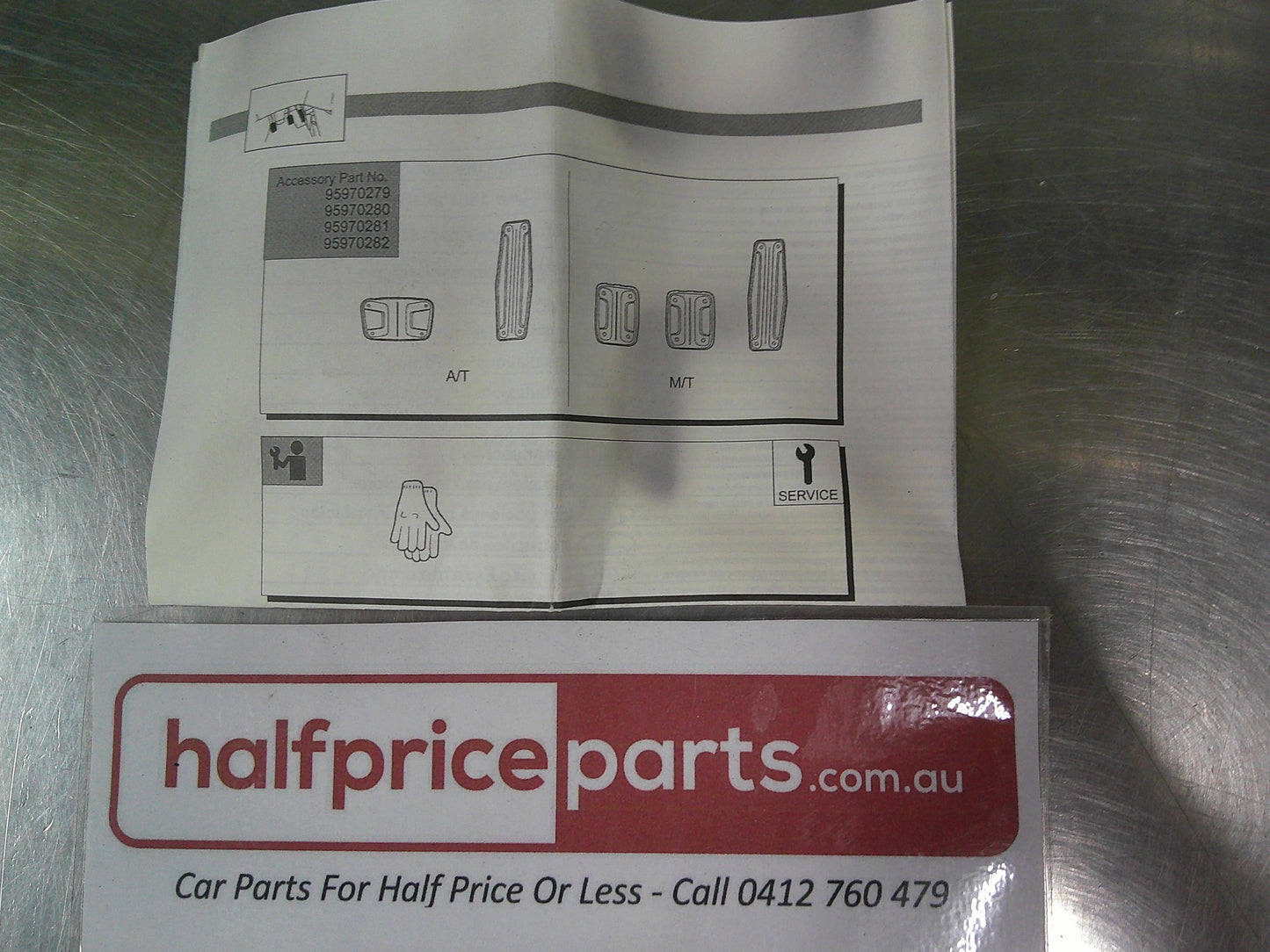 Holden TK Barina Genuine Automatic Sports Pedal Kit New Part