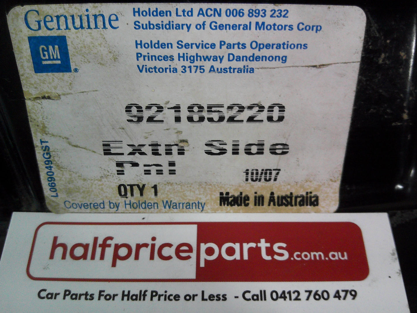 Holden VE Commodore/WM Caprice Left Hand Rear Outer Extension Panel New Part