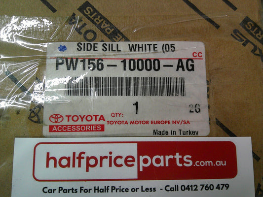 Toyota C-HR Genuine Side Lower Sill Garnish Kit (Factory Painted White 058) New Part