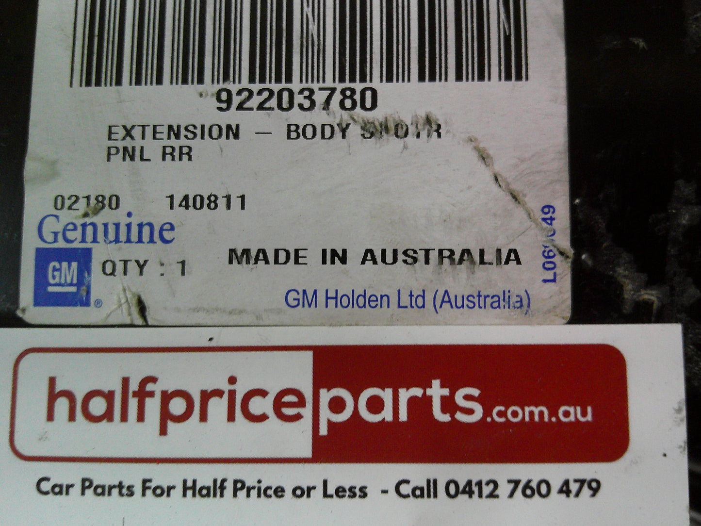 Holden VE Commodore/WM Caprice Rear Right Body Extension Panel New Part