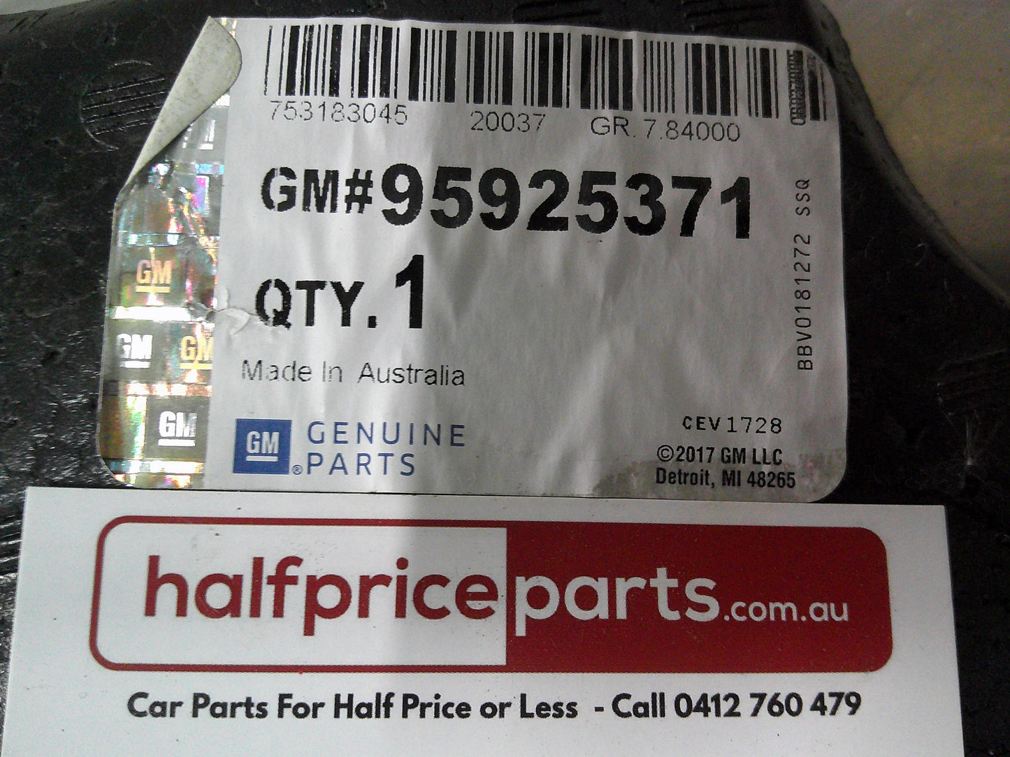 Holden JH Cruze Genuine Front Bumper Absorber New Part