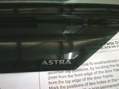 Holden Astra BK Hatch Genuine Smoked Slimline Weather Shields Set Of 4 Kit (Hatch ONLY) New Part