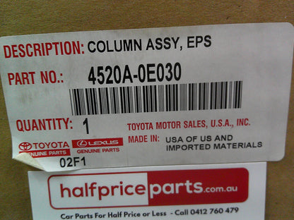 Toyota Kluger Genuine Electric Power Steering Column Assy New Part