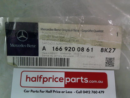 Mercedes Benz GL-Class 63 AMG Genuine Left Rear 2ND Row Side Black Leather Seat Trim  New Part